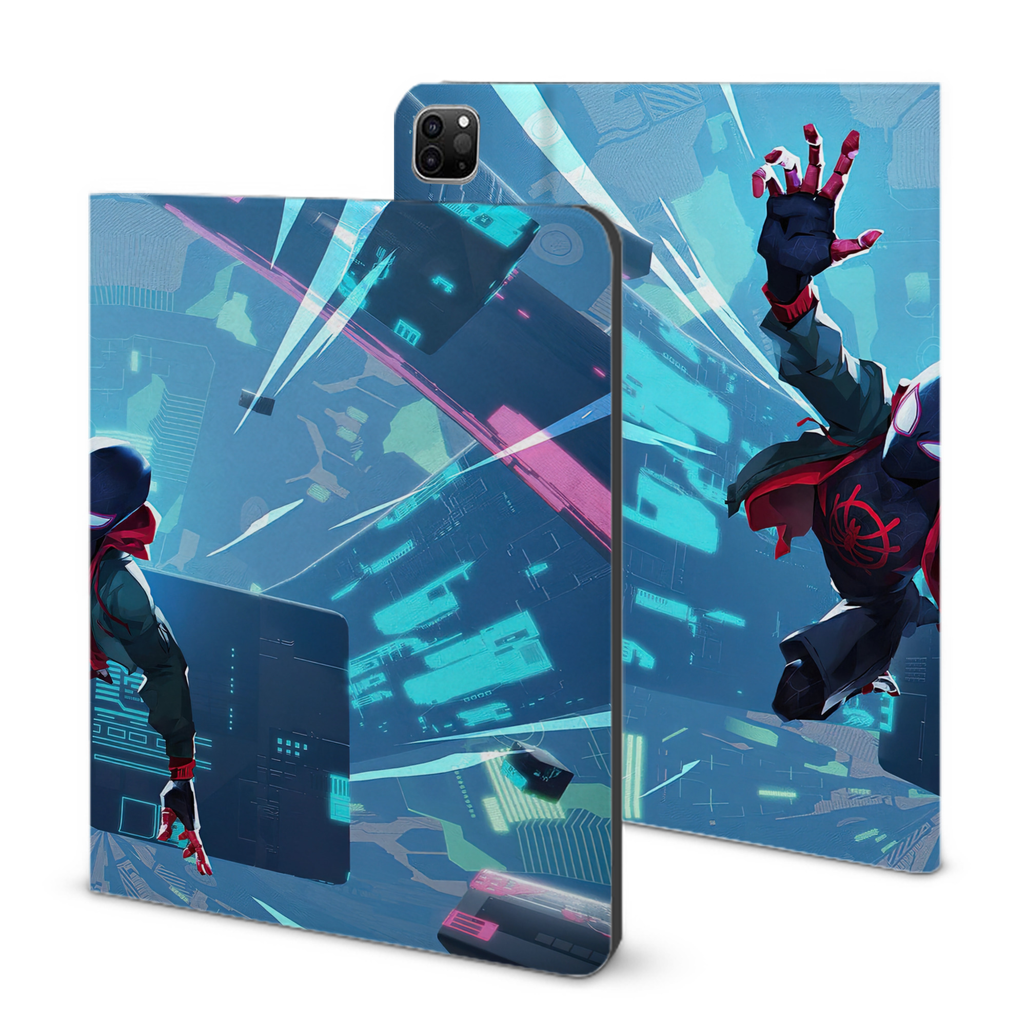 （画像用） Spider Man スパイダーマン IPad ケース ブック型 PUレザー TPU 耐衝撃 軽量 薄型 ペン収納なし 全面保護 IPad 各モデル対応